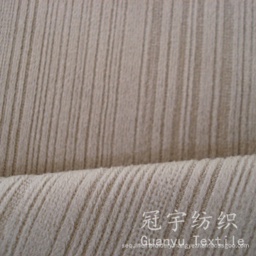 Decorative Super Soft Embossed Strip Velour Fabric for Sofa